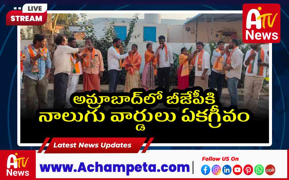 అమ్రాబాద్‌లో బీజేపీ క్లీన్ స్వీప్ - నాలుగు వార్డులు ఏకగ్రీవం