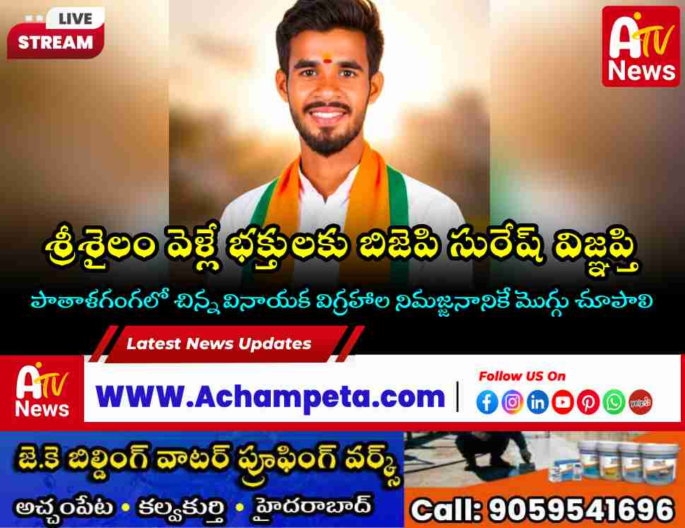 పాతాళగంగలో వినాయక నిమజ్జనం | భక్తులకు బిజెపి నాయకుడు సురేష్ విజ్ఞప్తి