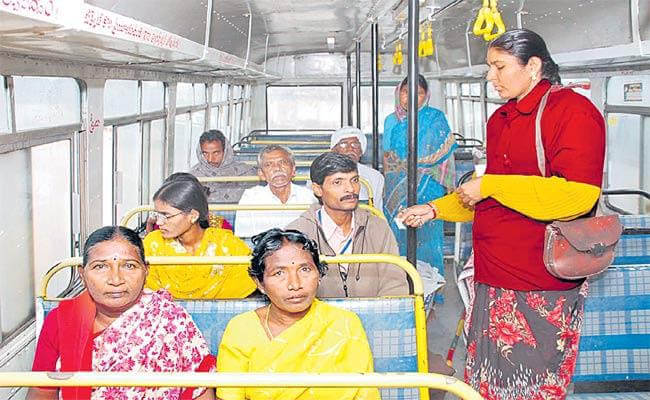 Maroon Color Uniform For Lady Conductors in telangana